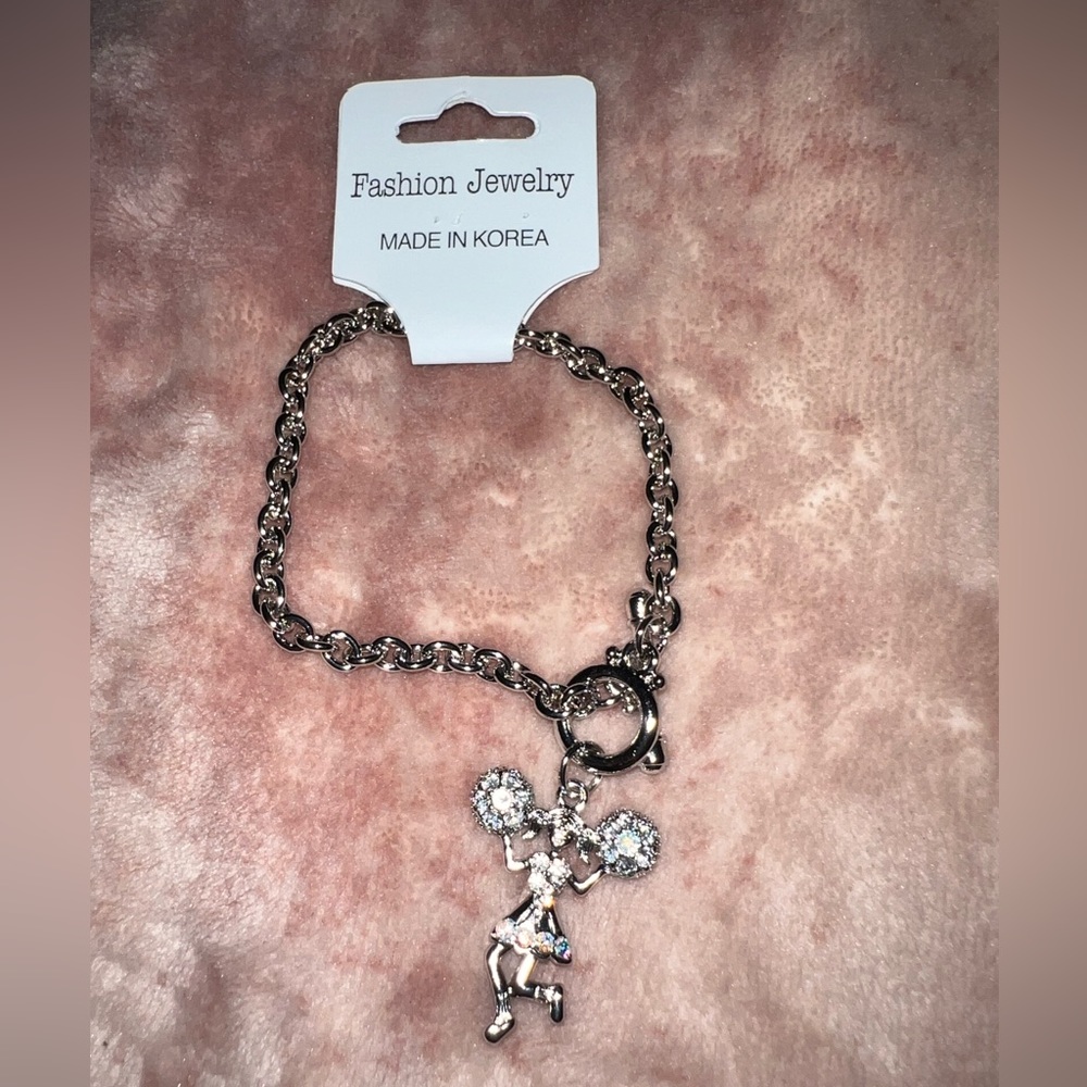 New Cheerleader charm bracelet. See pictures for measurements.